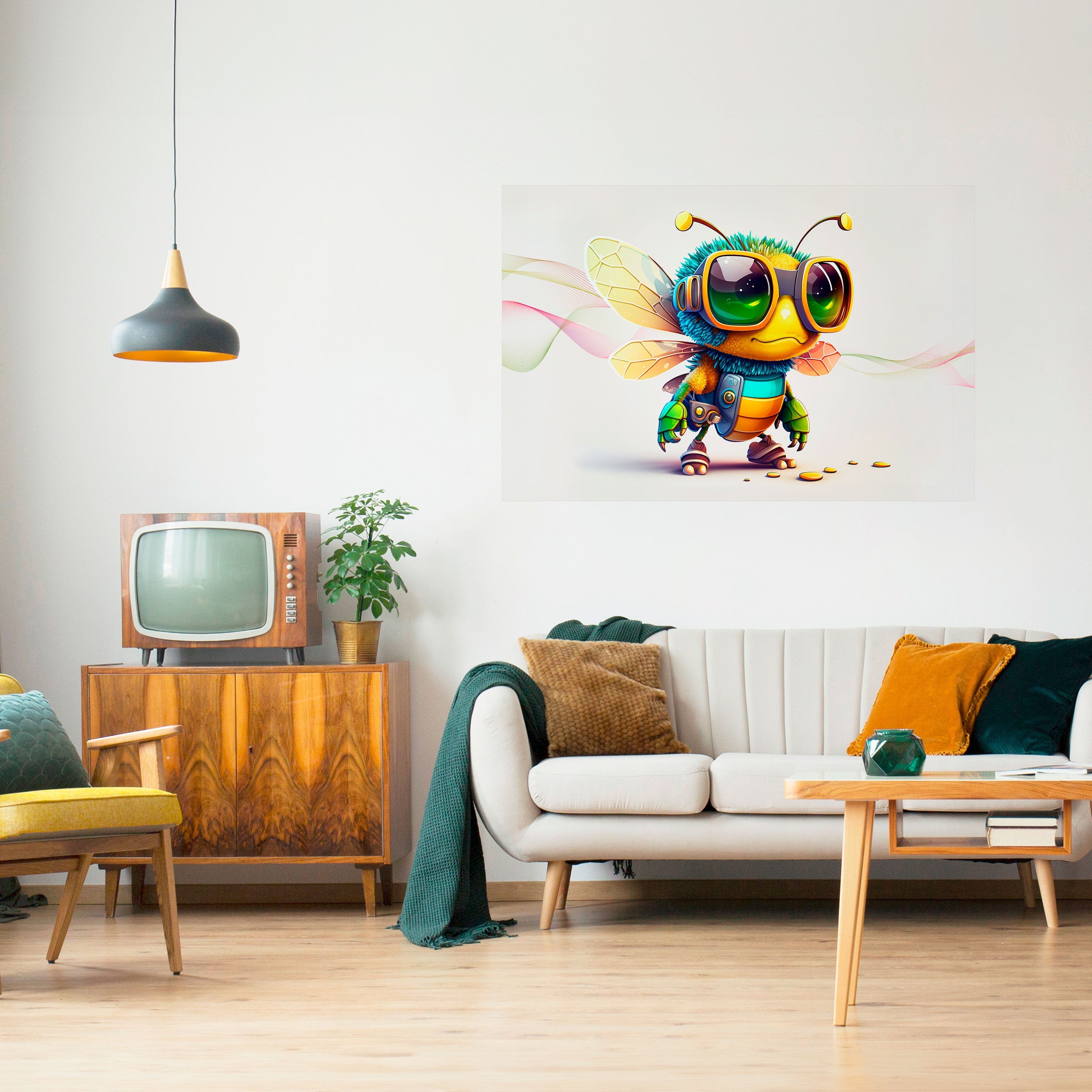 BUZZ BUDDY Selbstklebendes Horizontal-Poster