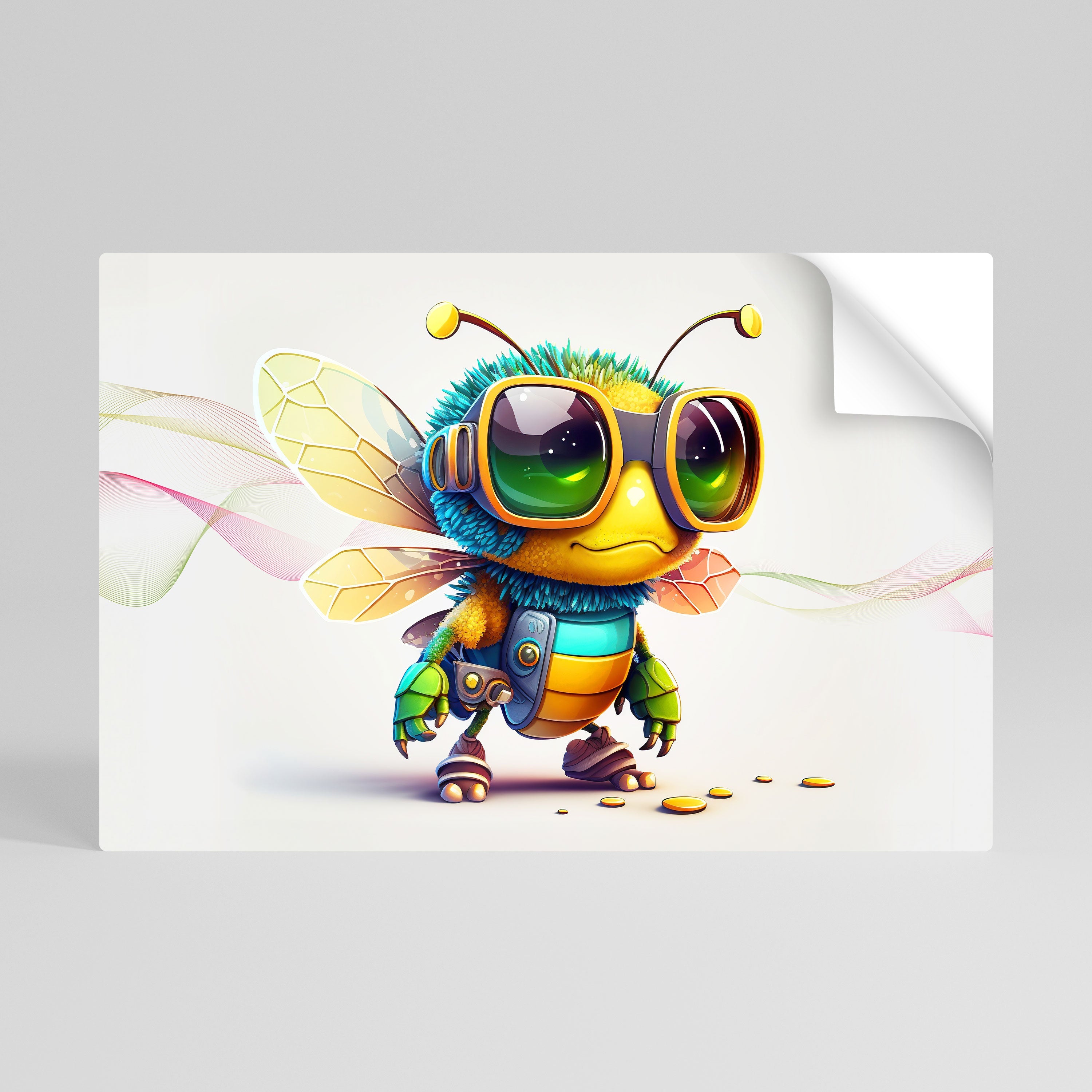BUZZ BUDDY Selbstklebendes Horizontal-Poster