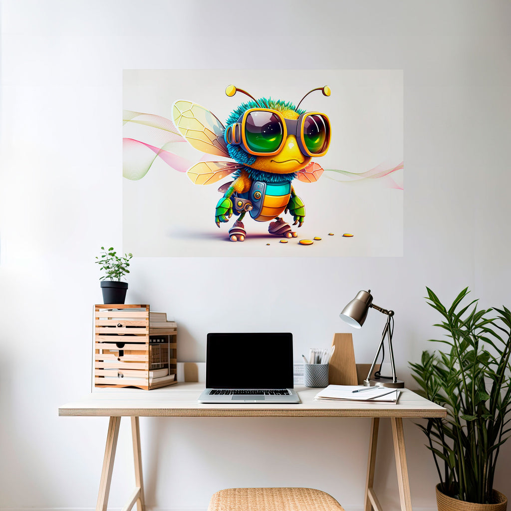 BUZZ BUDDY Selbstklebendes Horizontal-Poster