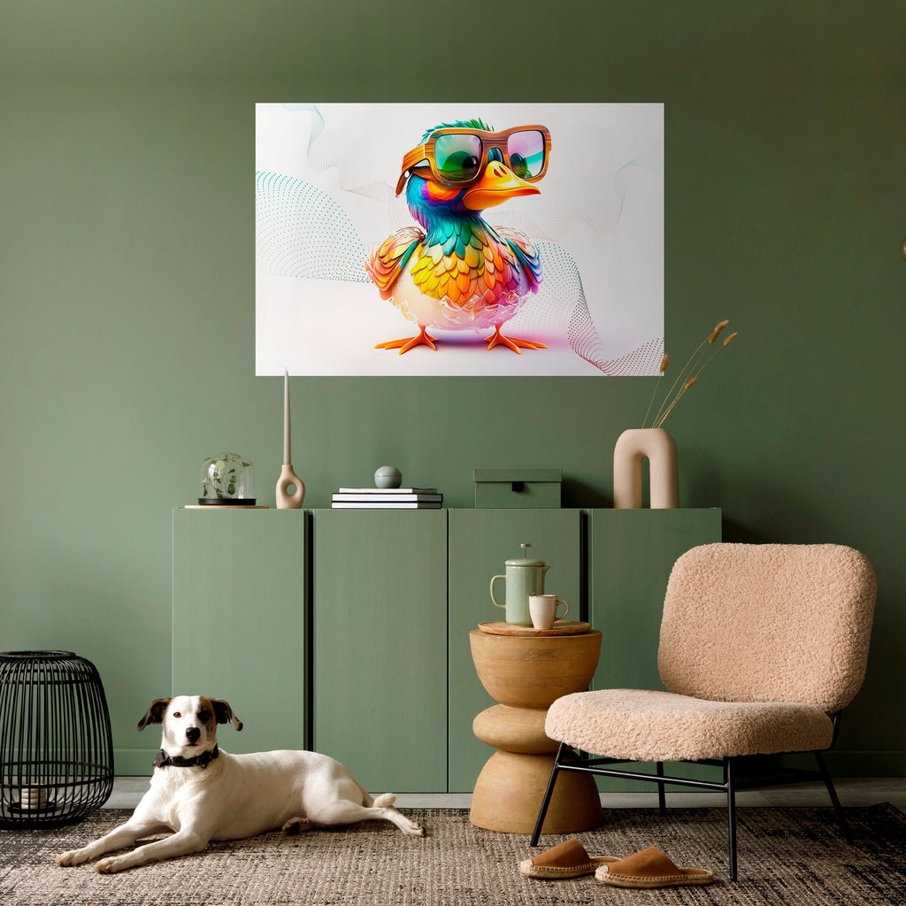 QUACKY FUN Selbstklebendes Horizontal-Poster