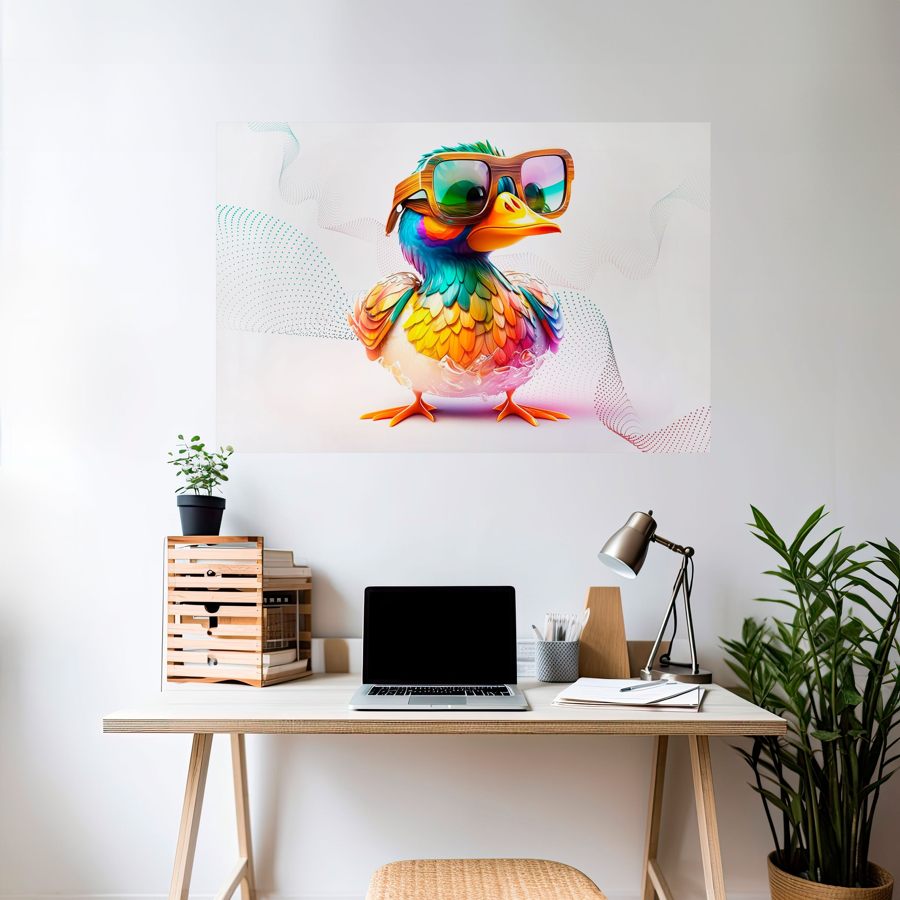 QUACKY FUN Selbstklebendes Horizontal-Poster