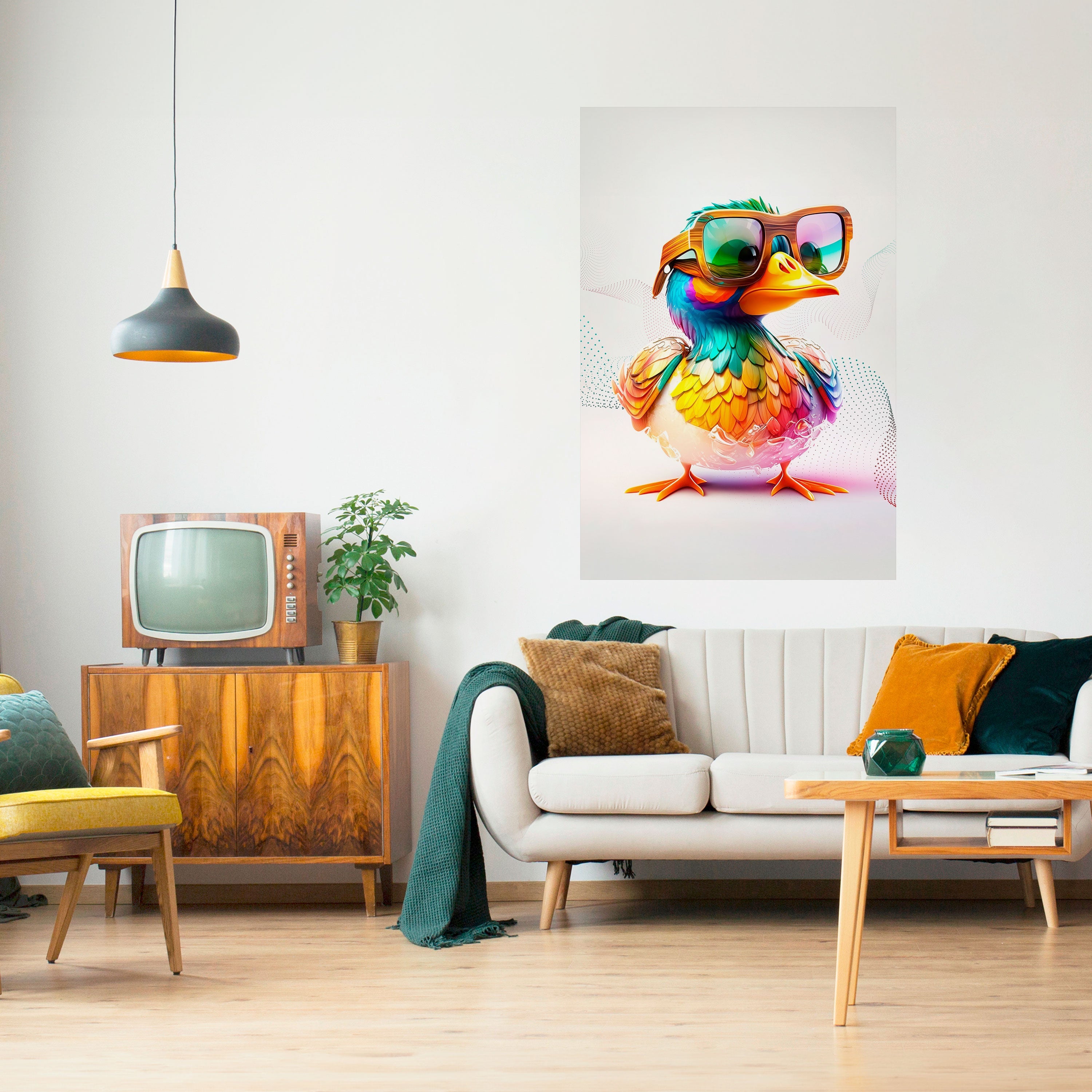 QUACKY FUN Vertikales Poster zum Abziehen und Aufkleben
