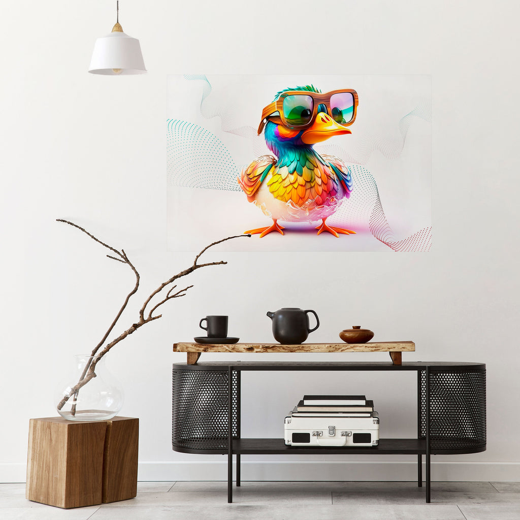 QUACKY FUN Selbstklebendes Horizontal-Poster