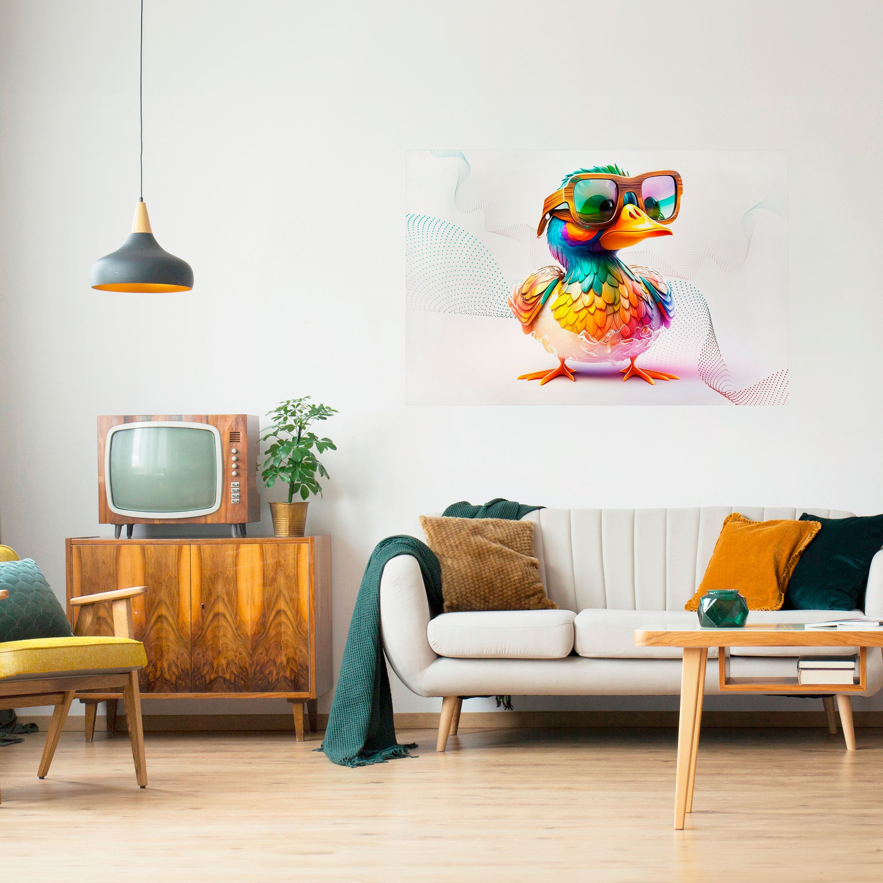 QUACKY FUN Selbstklebendes Horizontal-Poster