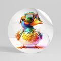 QUACKY FUN Runder Wandsticker zum Abziehen und Aufkleben