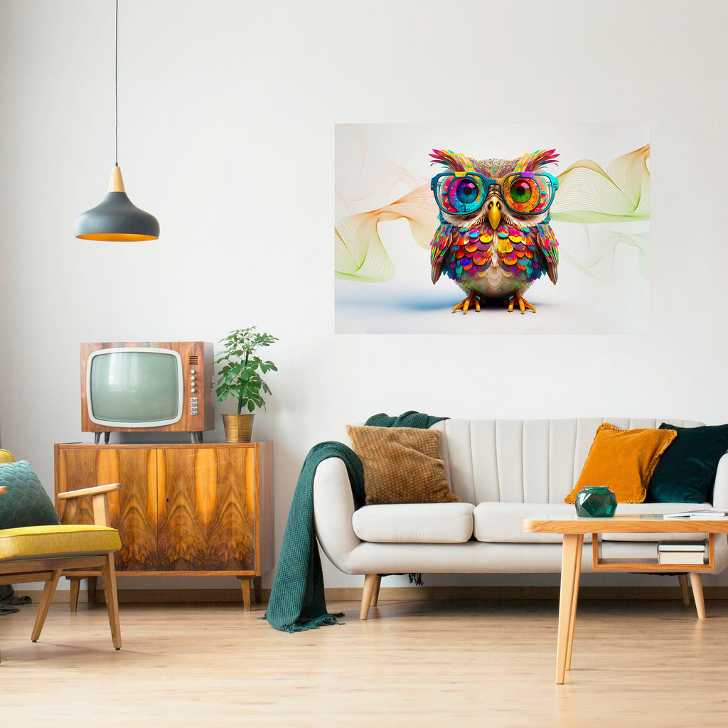 HOOT HOOT Selbstklebendes Horizontal-Poster