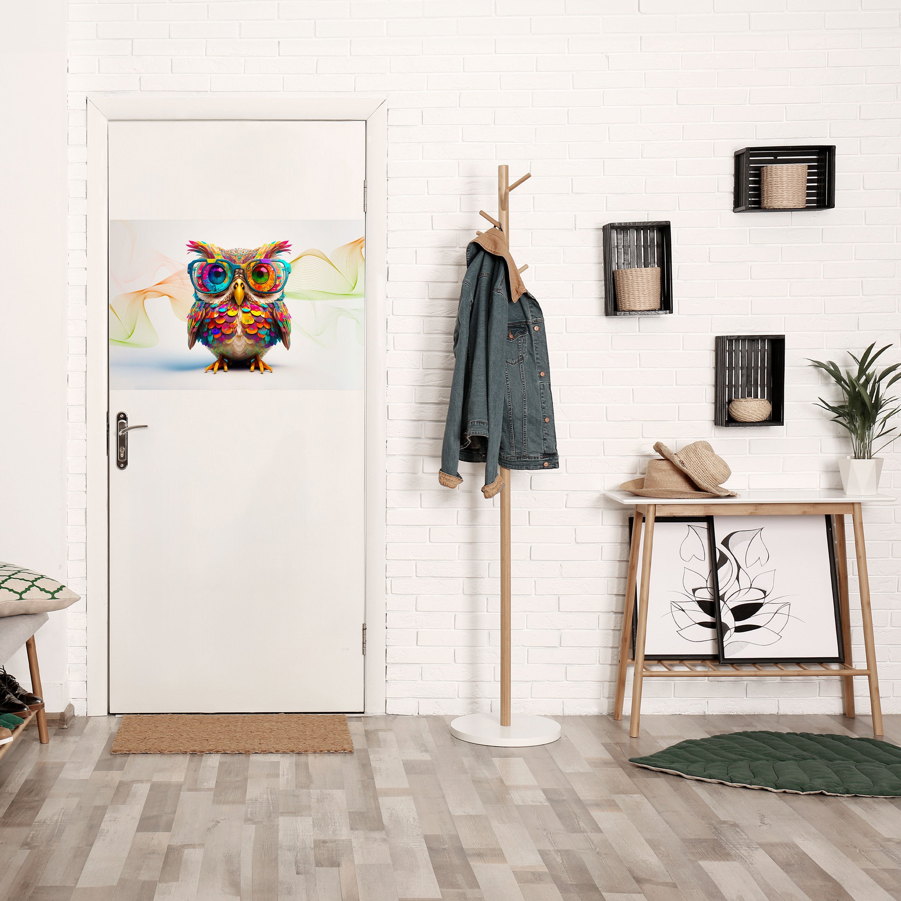 HOOT HOOT Selbstklebendes Horizontal-Poster