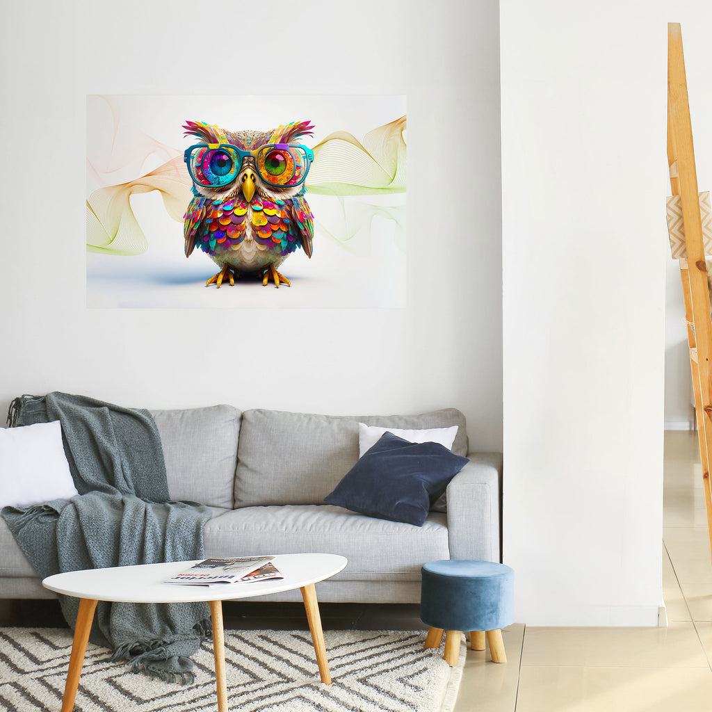 HOOT HOOT Selbstklebendes Horizontal-Poster