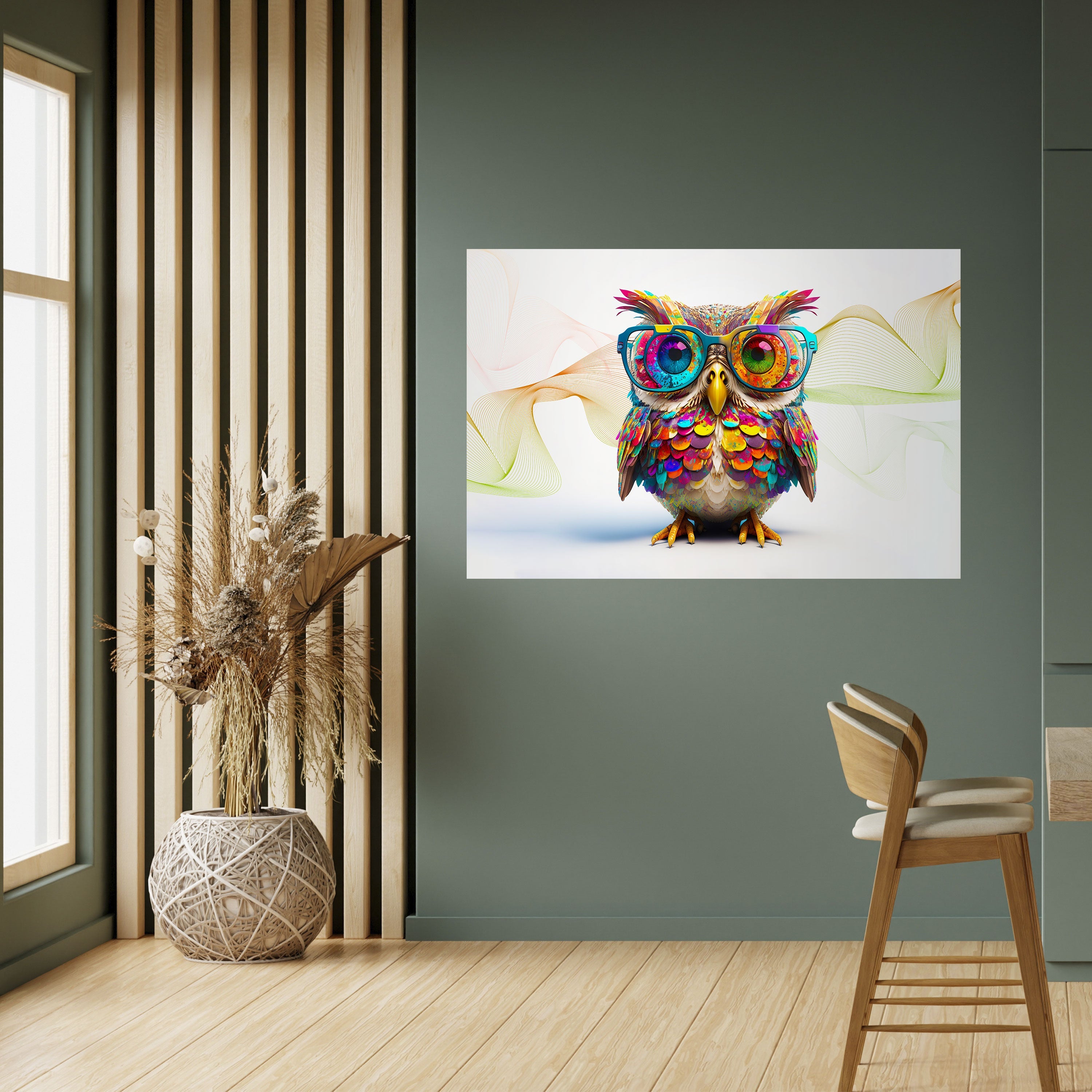 HOOT HOOT Selbstklebendes Horizontal-Poster