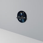 STELLAR SWING Oval Art Shelf In Black Finish