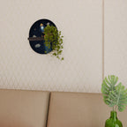 STELLAR SWING Oval Art Shelf In Black Finish