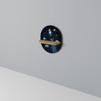 STELLAR SWING Oval Art Shelf In Oak Effect