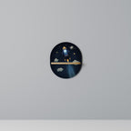 STELLAR SWING Oval Art Shelf In Oak Effect