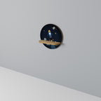 STELLAR SWING Rundes Kunstregal in Eiche-Optik