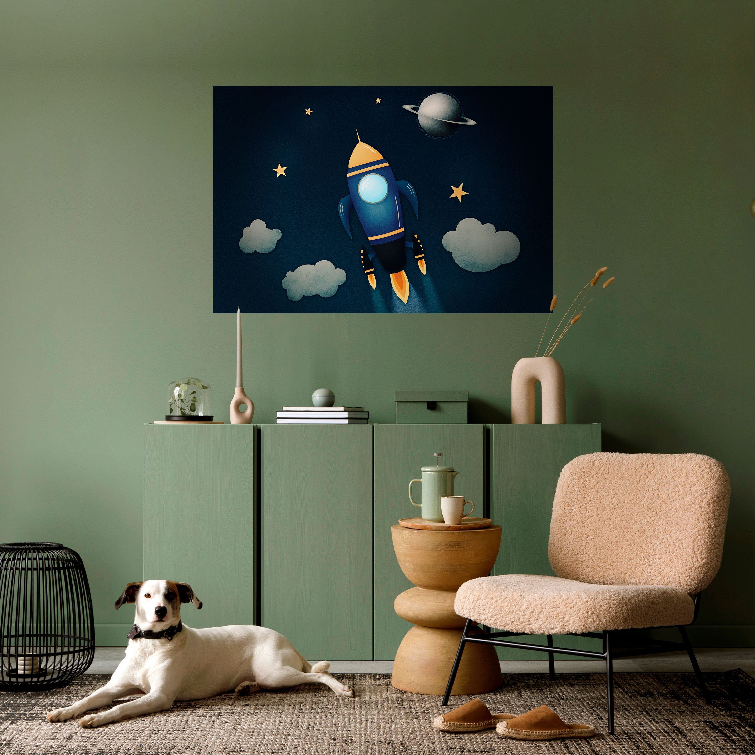 STELLAR SWING Selbstklebendes Horizontal-Poster