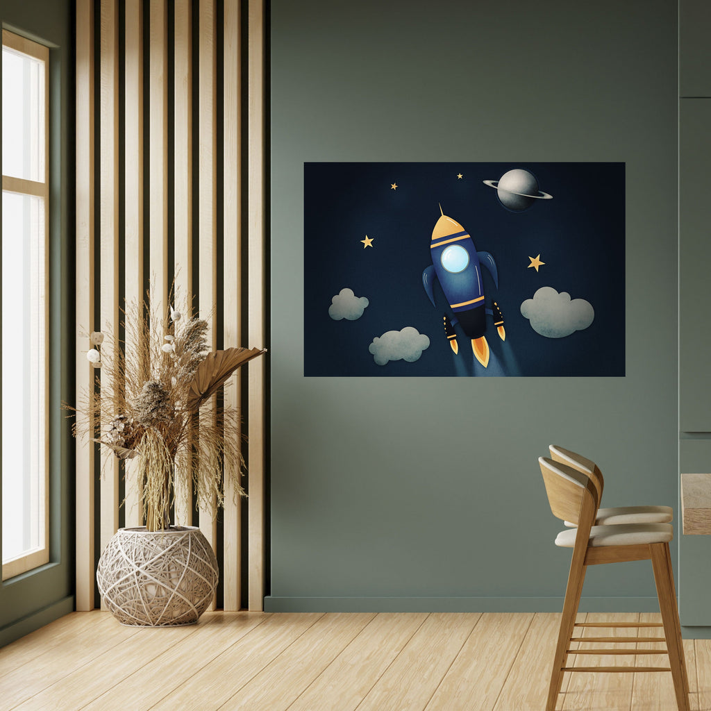 STELLAR SWING Selbstklebendes Horizontal-Poster