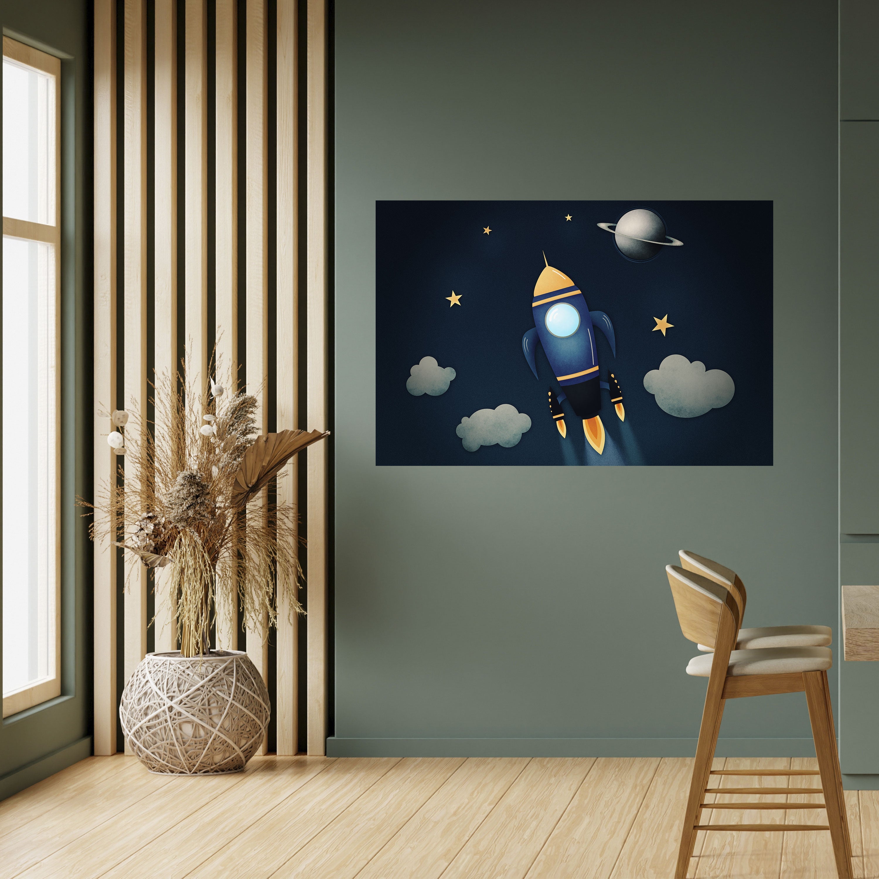 STELLAR SWING Selbstklebendes Horizontal-Poster