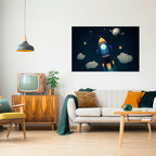 STELLAR SWING Selbstklebendes Horizontal-Poster