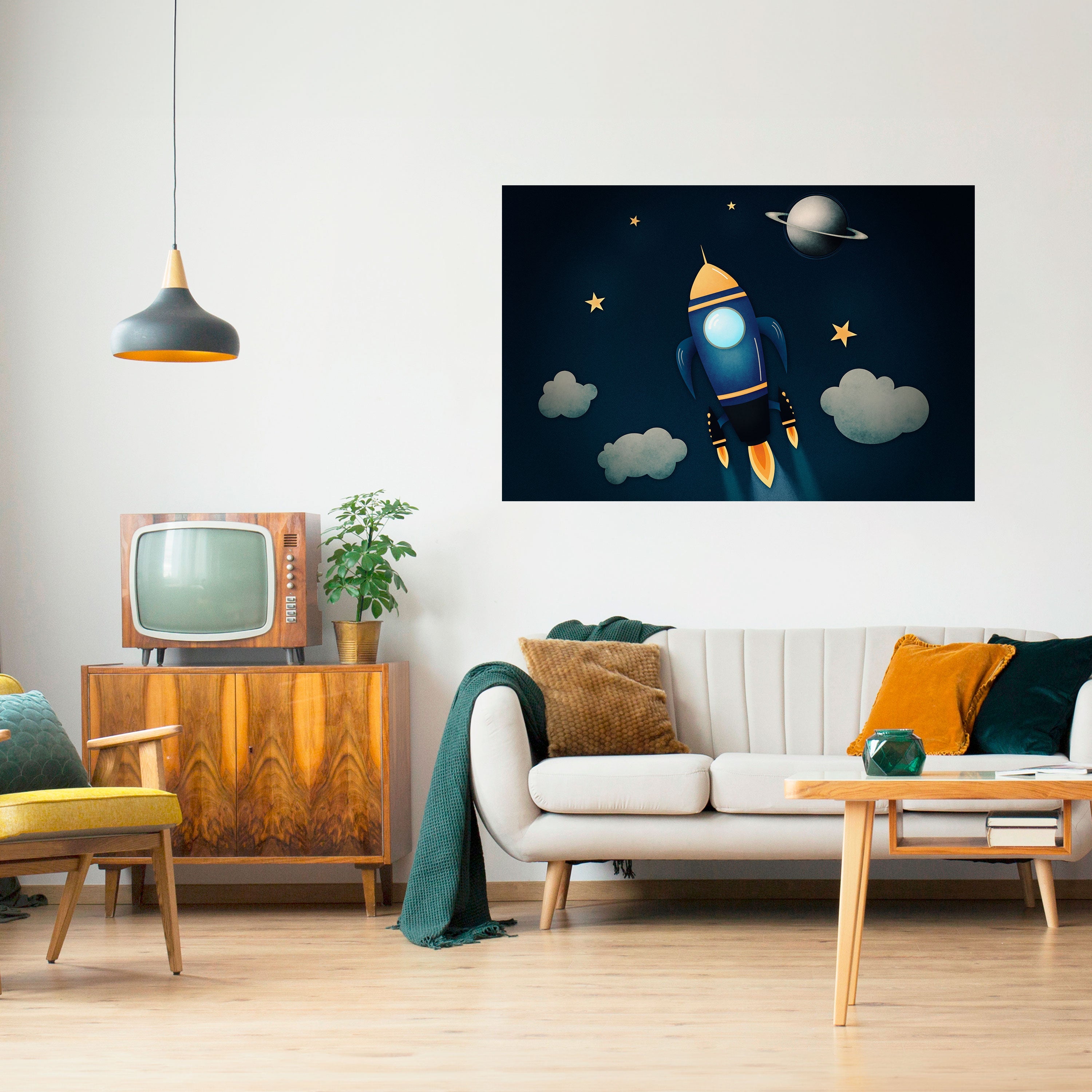 STELLAR SWING Selbstklebendes Horizontal-Poster