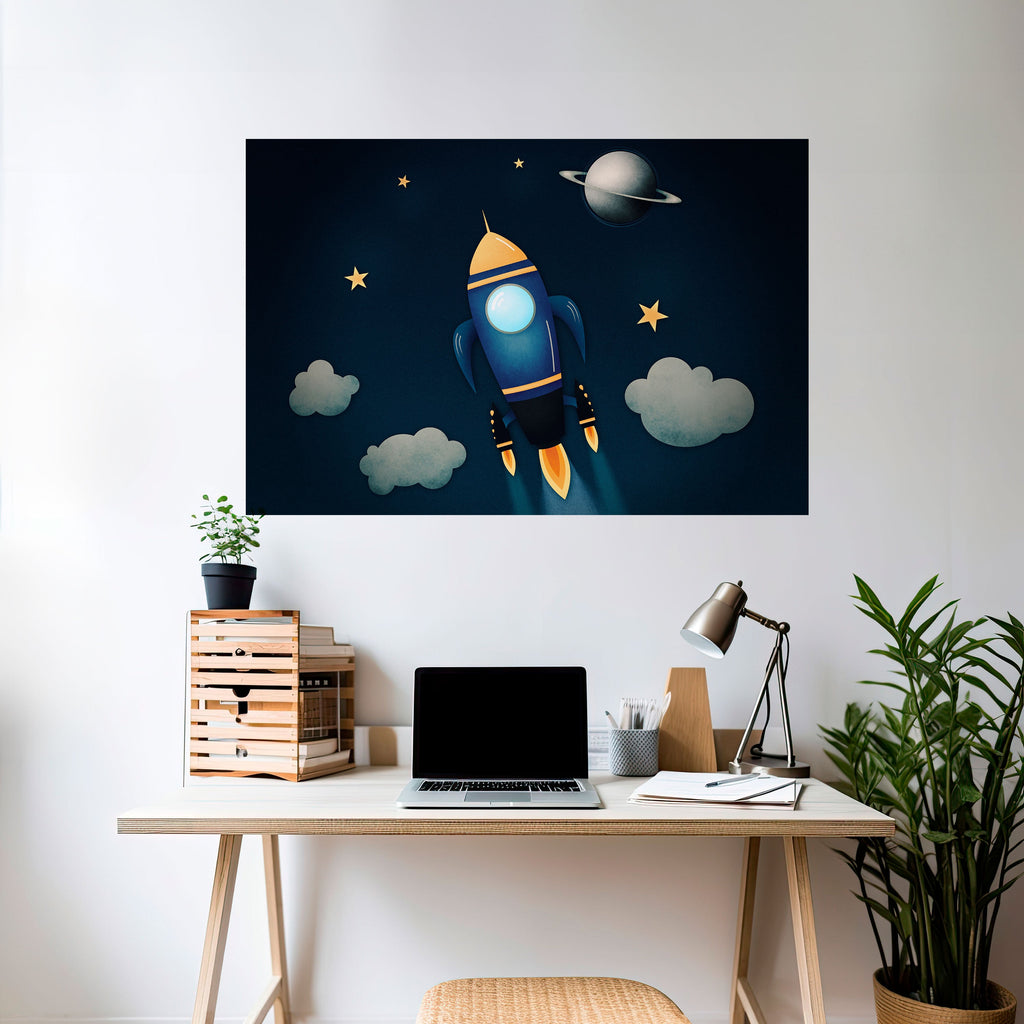 STELLAR SWING Selbstklebendes Horizontal-Poster