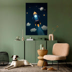 STELLAR SWING Selbstklebendes Poster - Hochformat