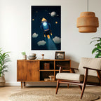 STELLAR SWING Selbstklebendes Poster - Hochformat