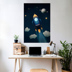 STELLAR SWING Selbstklebendes Poster - Hochformat
