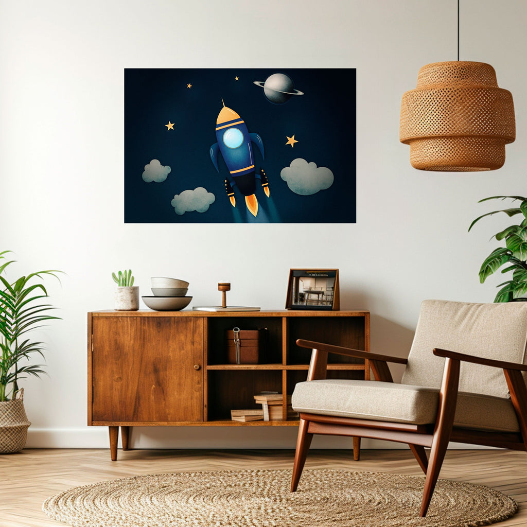 STELLAR SWING Selbstklebendes Horizontal-Poster