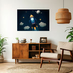 STELLAR SWING Selbstklebendes Horizontal-Poster