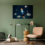 STELLAR SWING Selbstklebendes Horizontal-Poster