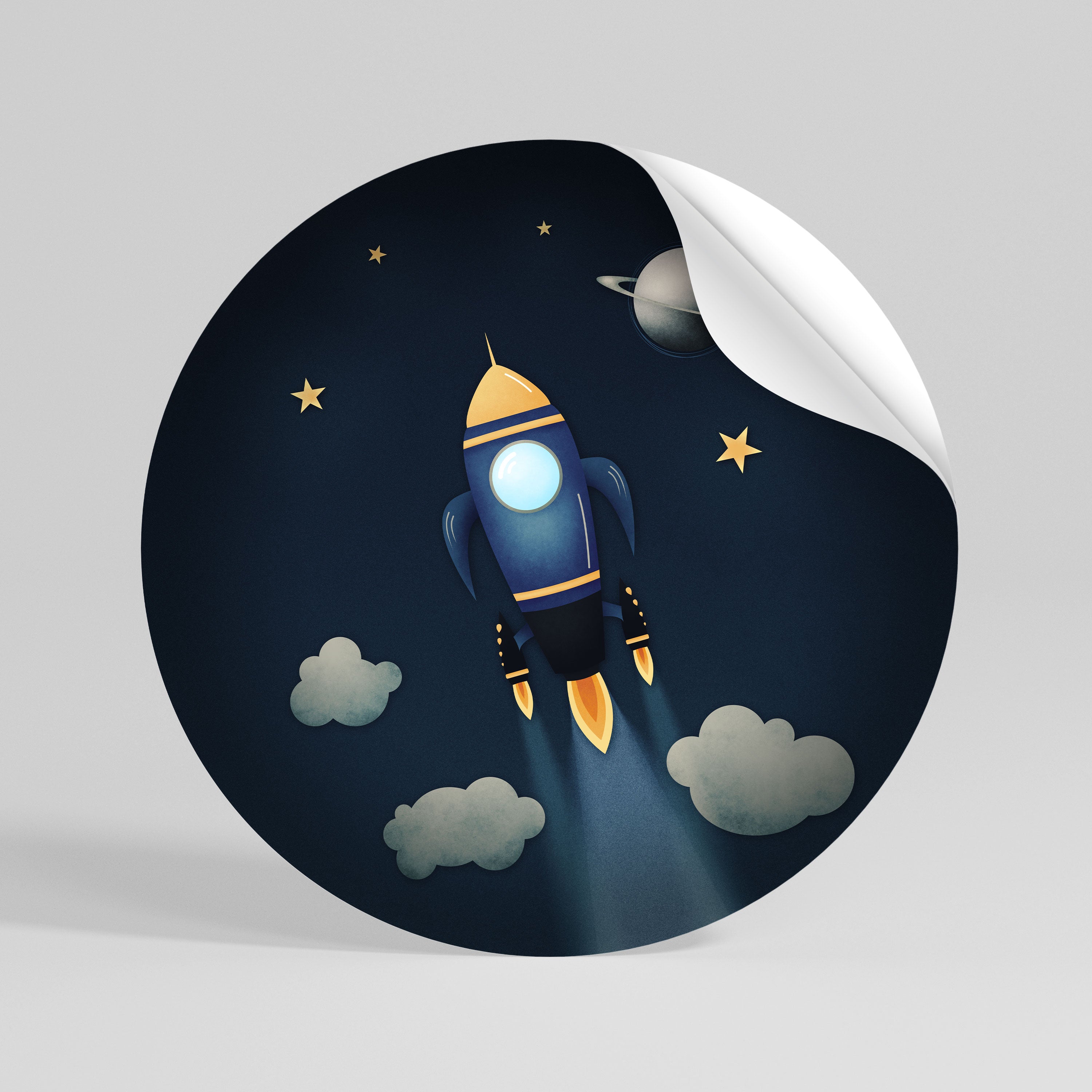 STELLAR SWING Runder Wandsticker zum Abziehen und Aufkleben