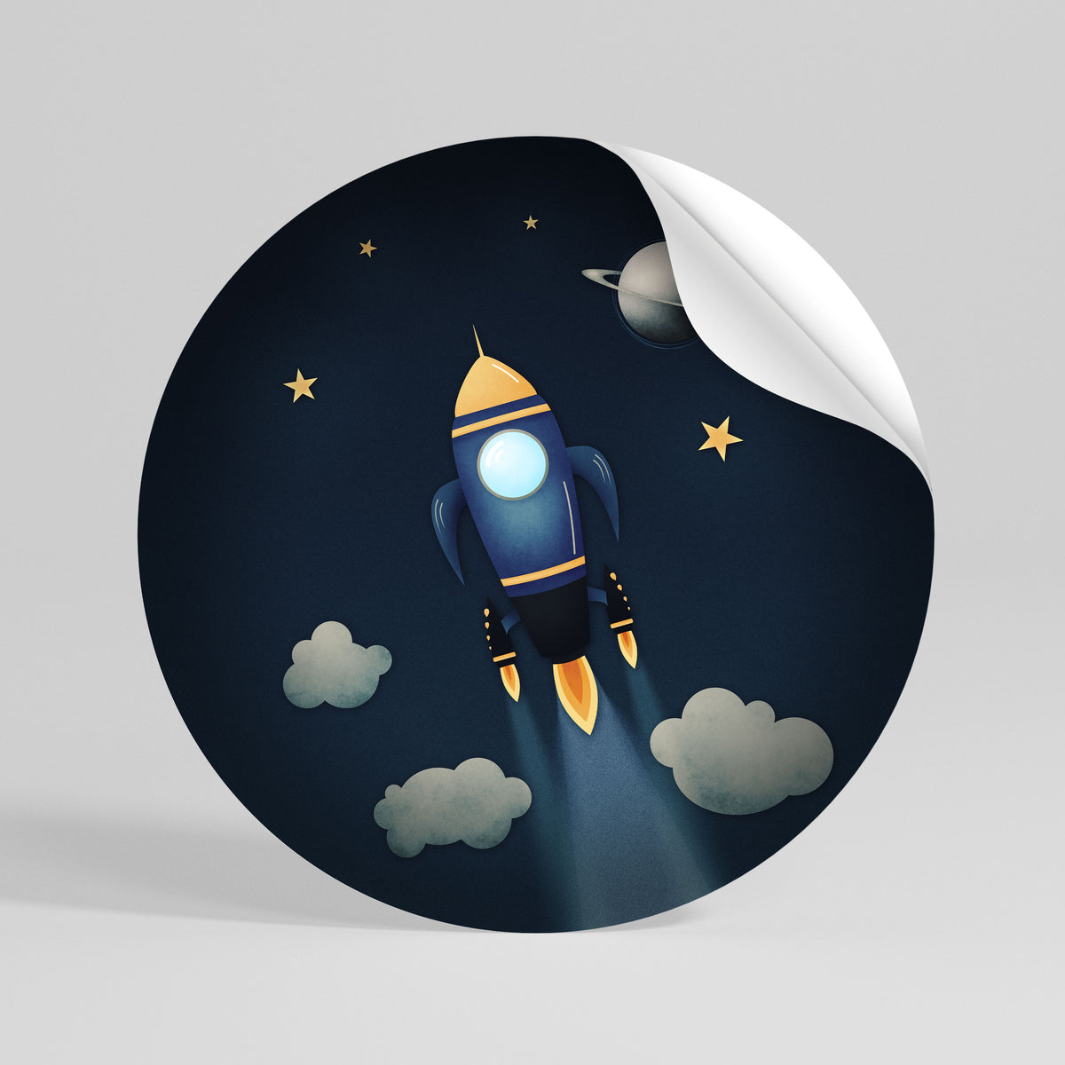 STELLAR SWING Runder Wandsticker zum Abziehen und Aufkleben