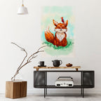 FOX FRIENDS Selbstklebendes Poster - Hochformat