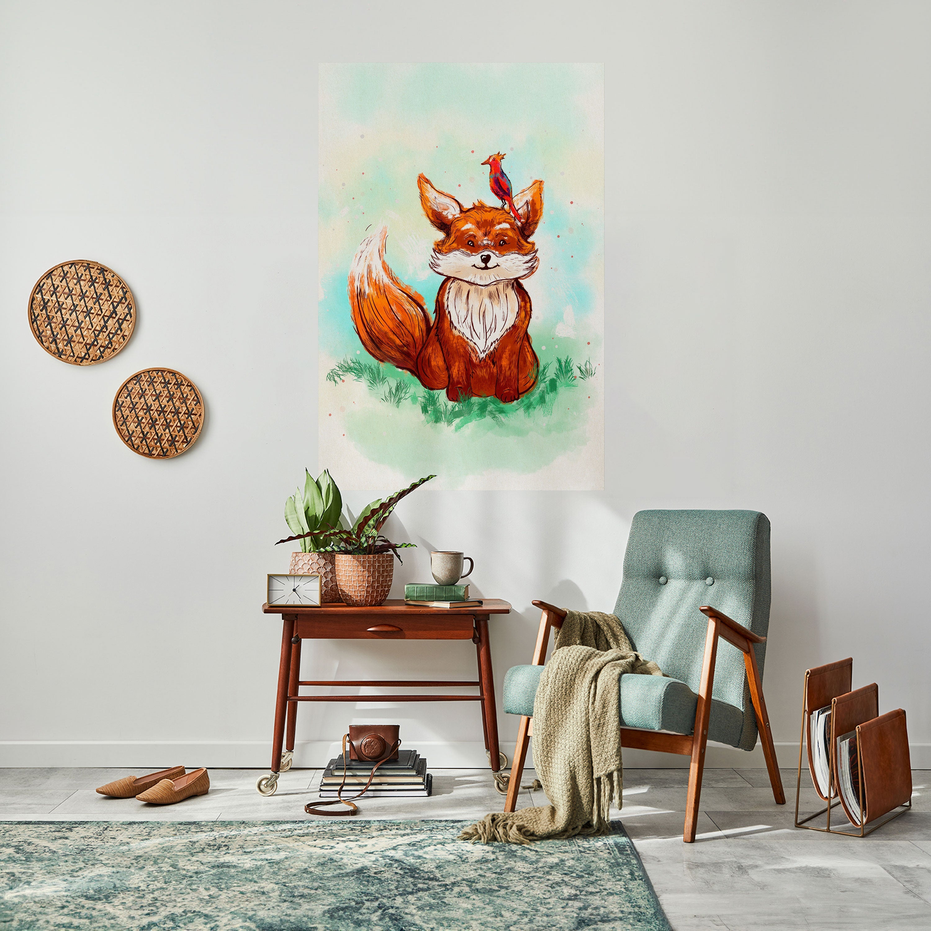 FOX FRIENDS Vertikales Poster zum Abziehen und Aufkleben