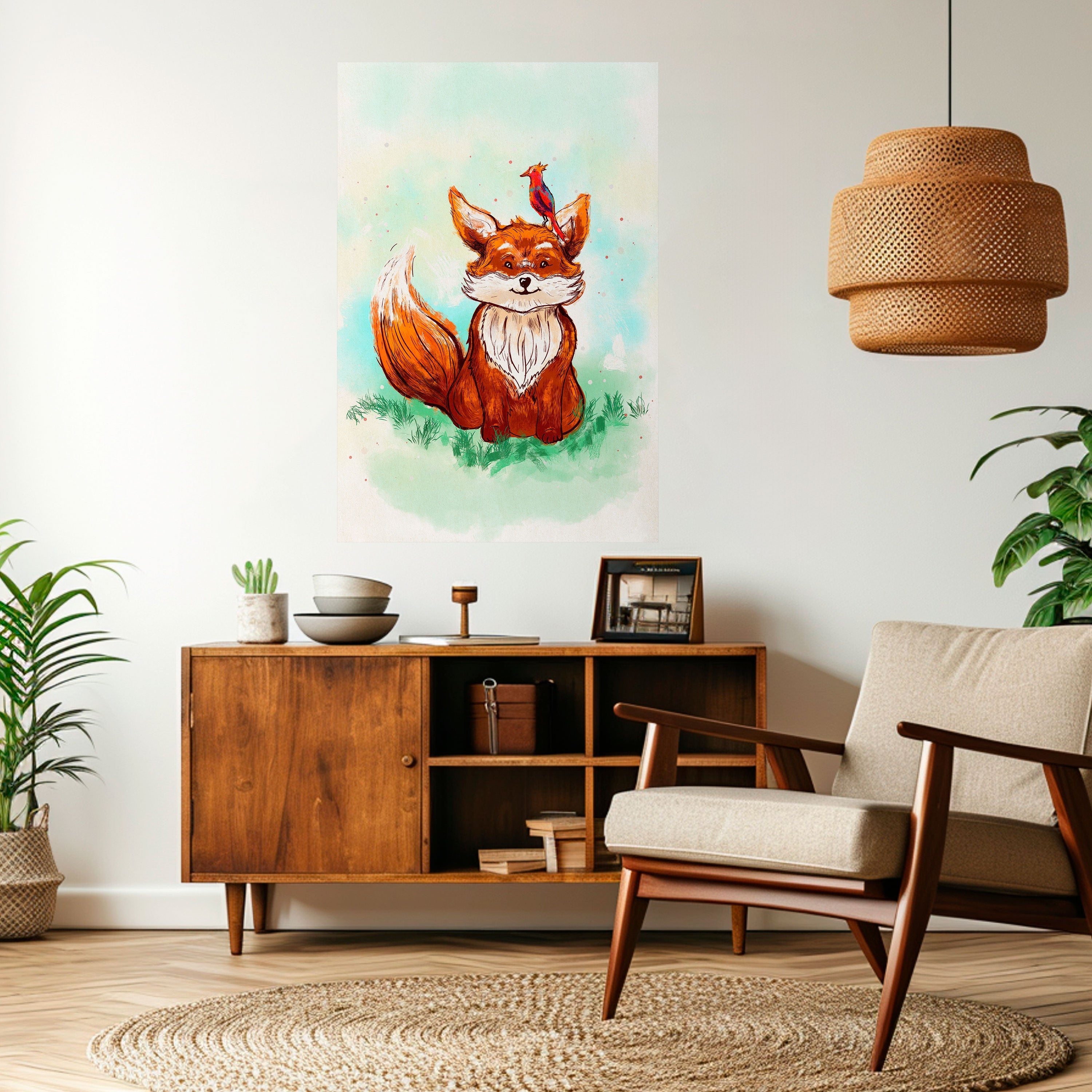 FOX FRIENDS Vertikales Poster zum Abziehen und Aufkleben
