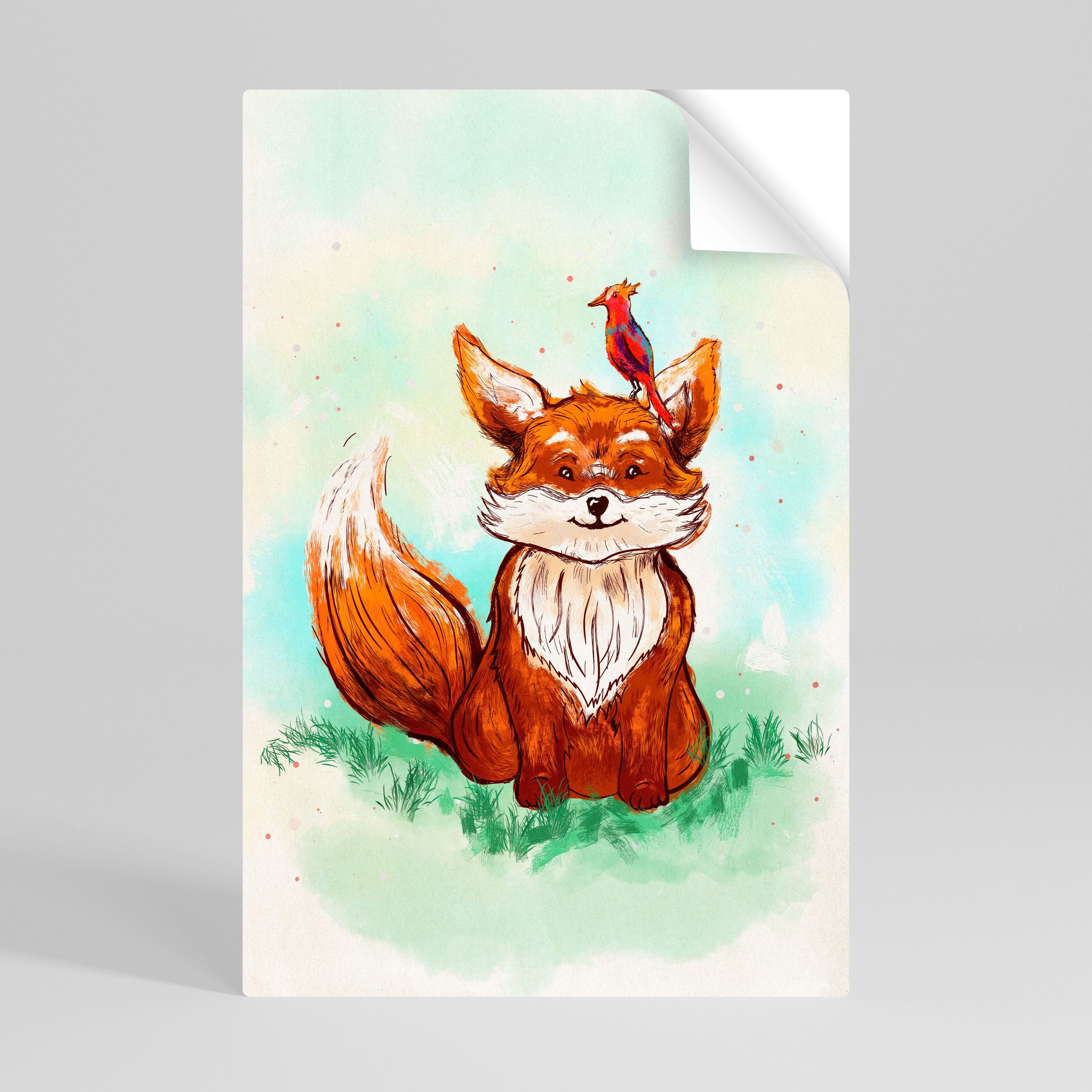 FOX FRIENDS Vertikales Poster zum Abziehen und Aufkleben
