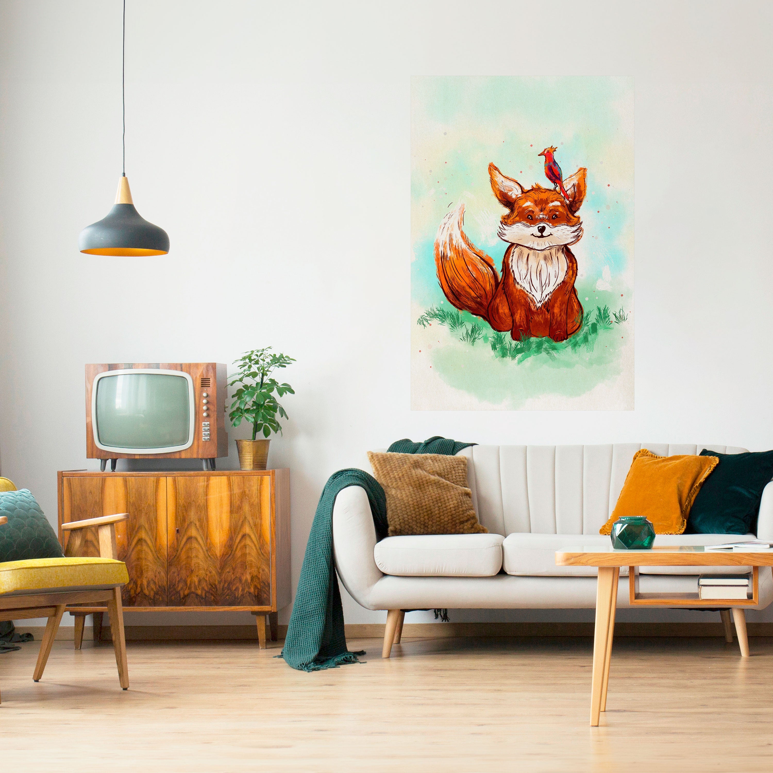 FOX FRIENDS Vertikales Poster zum Abziehen und Aufkleben