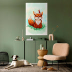 FOX FRIENDS Selbstklebendes Poster - Hochformat