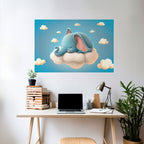 ELEPHANT DREAMS Selbstklebendes Horizontal-Poster