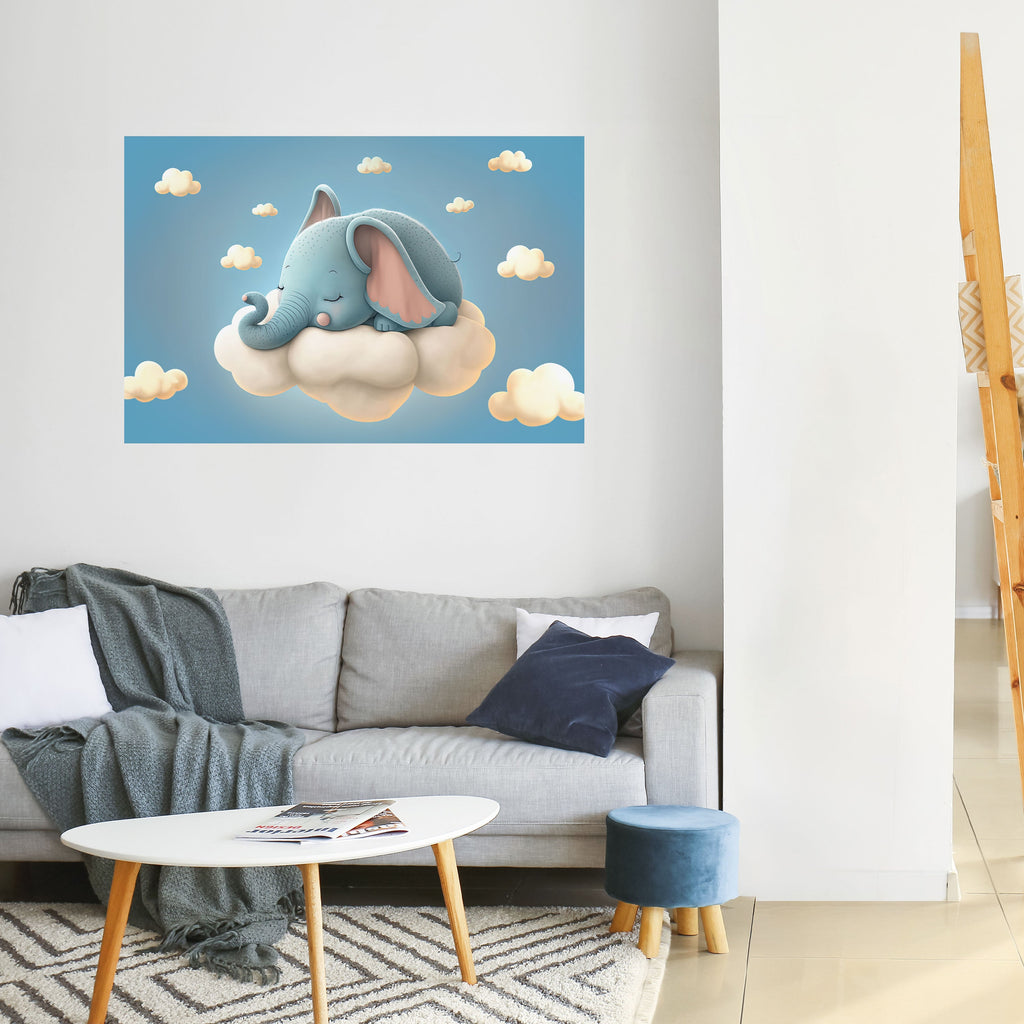 ELEPHANT DREAMS Selbstklebendes Horizontal-Poster