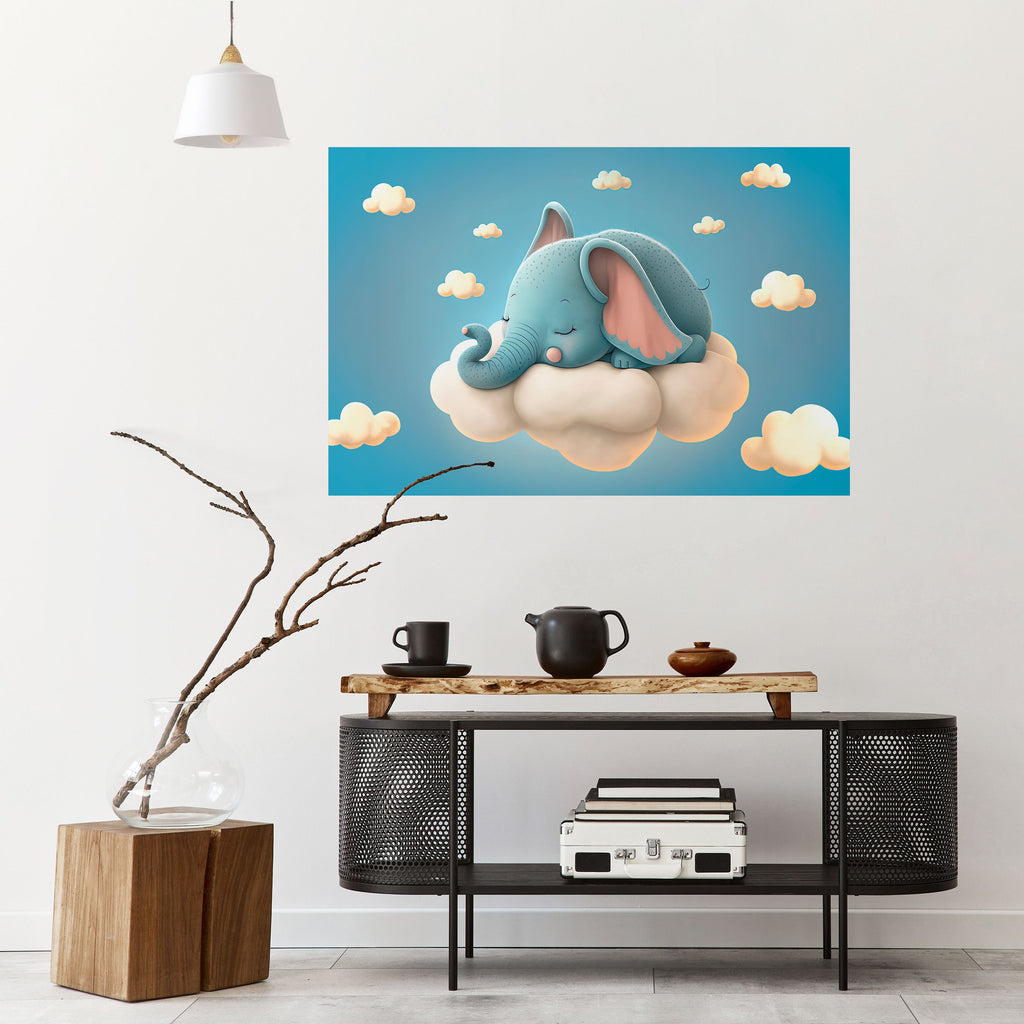 ELEPHANT DREAMS Selbstklebendes Horizontal-Poster