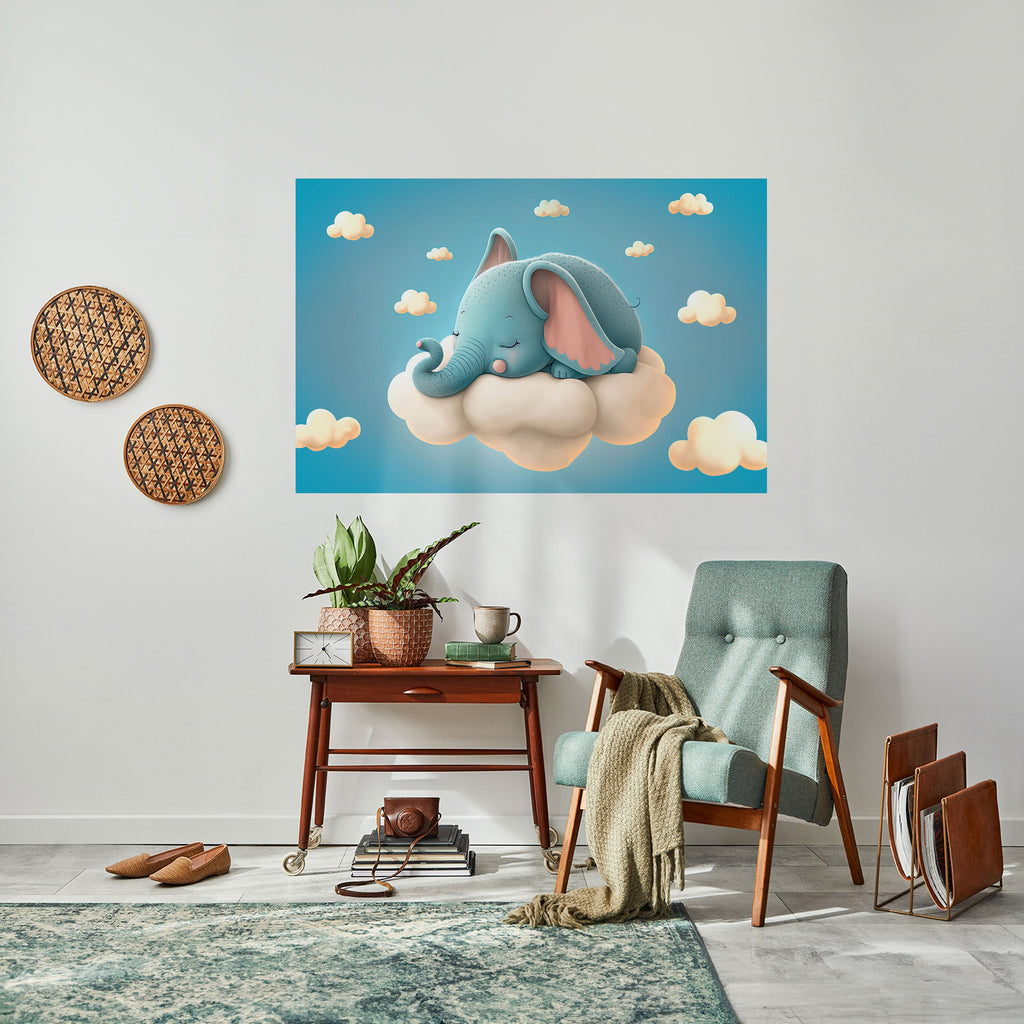 ELEPHANT DREAMS Selbstklebendes Horizontal-Poster