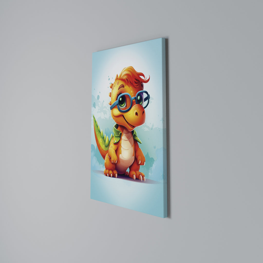 KIDDOSAURUS REX Vertical Canvas Print