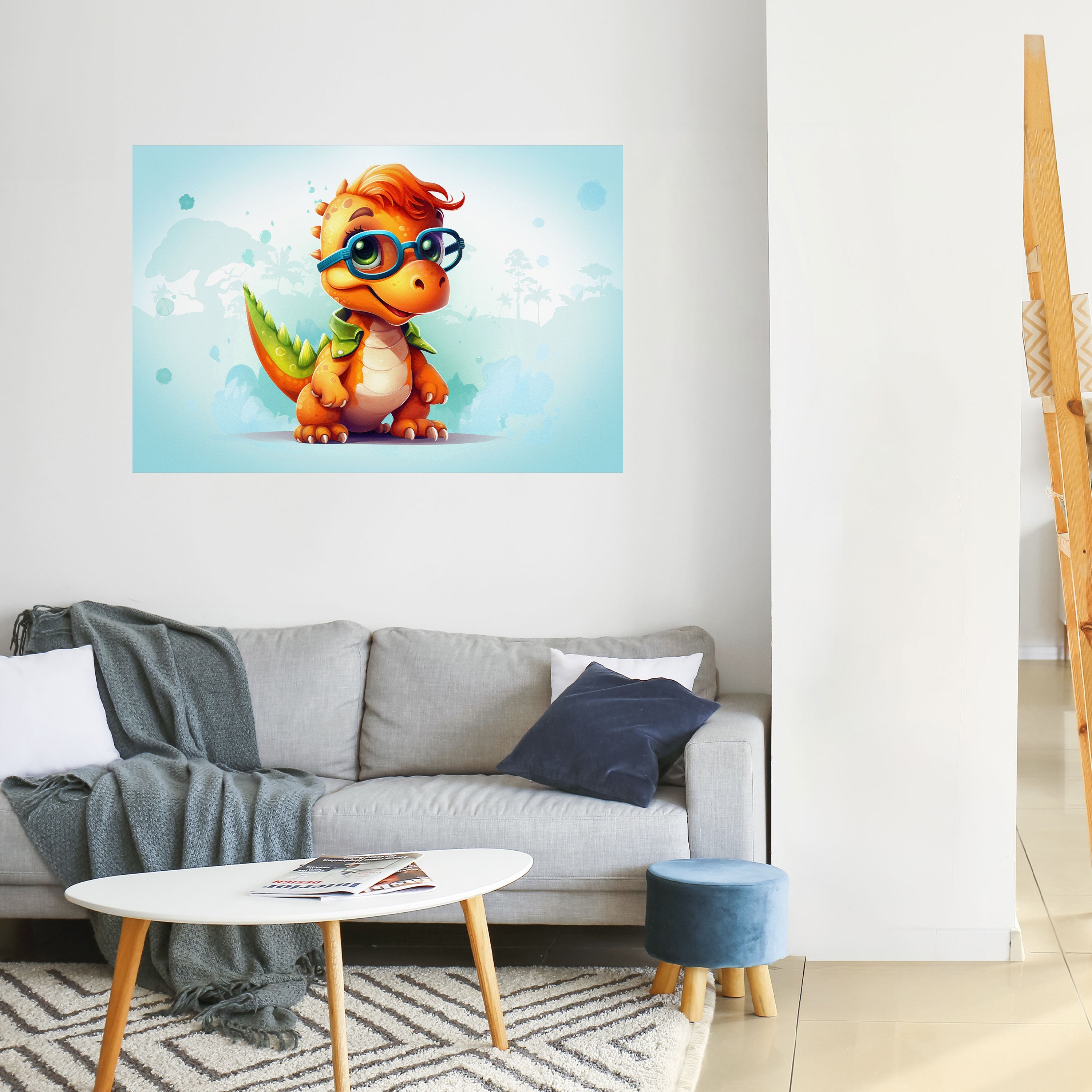 KIDDOSAURUS REX Selbstklebendes Horizontal-Poster