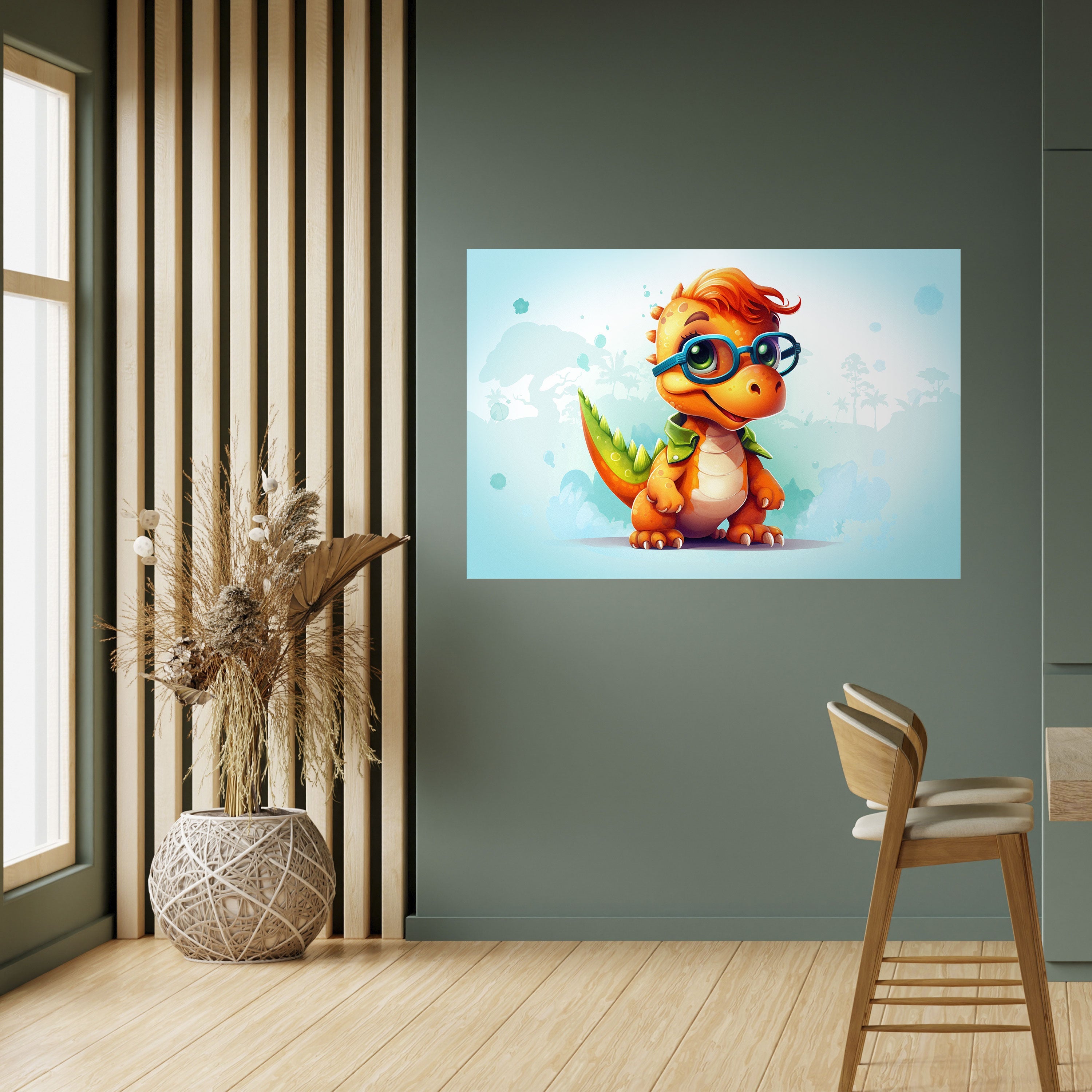 KIDDOSAURUS REX Selbstklebendes Horizontal-Poster