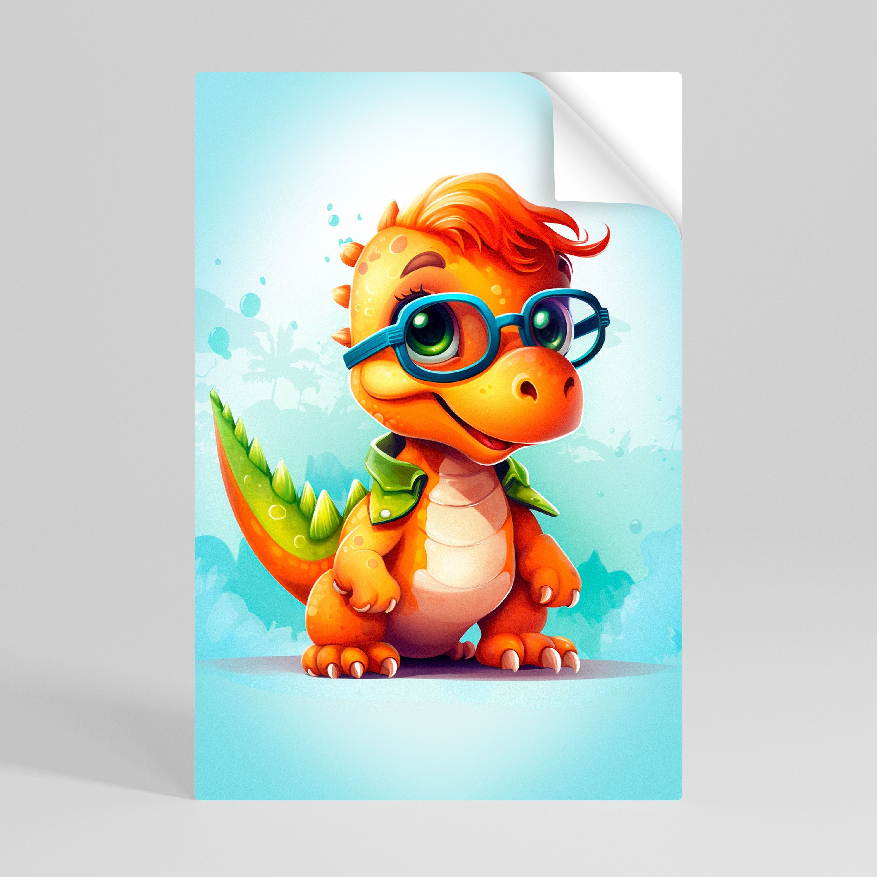 KIDDOSAURUS REX Vertikales Poster zum Abziehen und Aufkleben