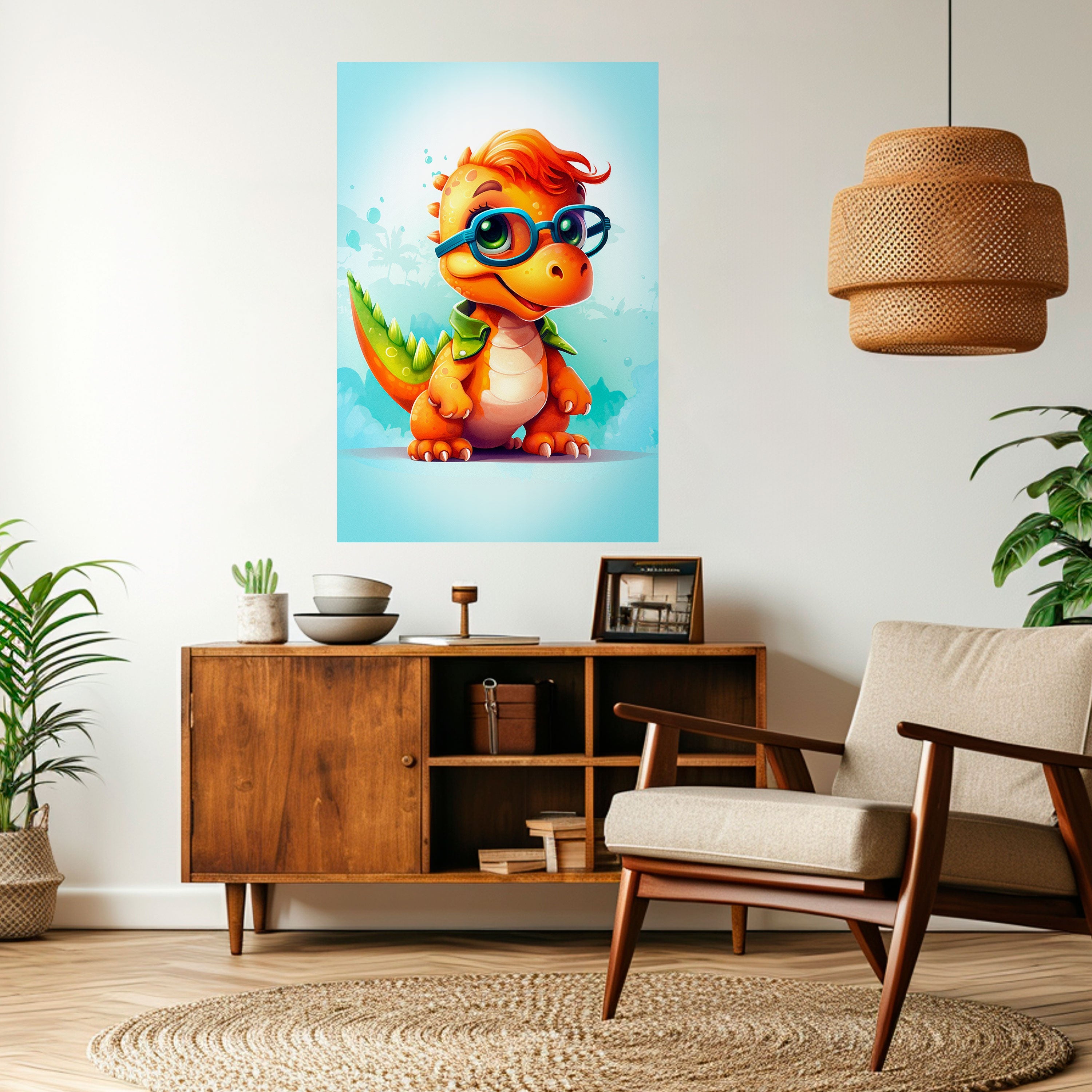 KIDDOSAURUS REX Vertikales Poster zum Abziehen und Aufkleben