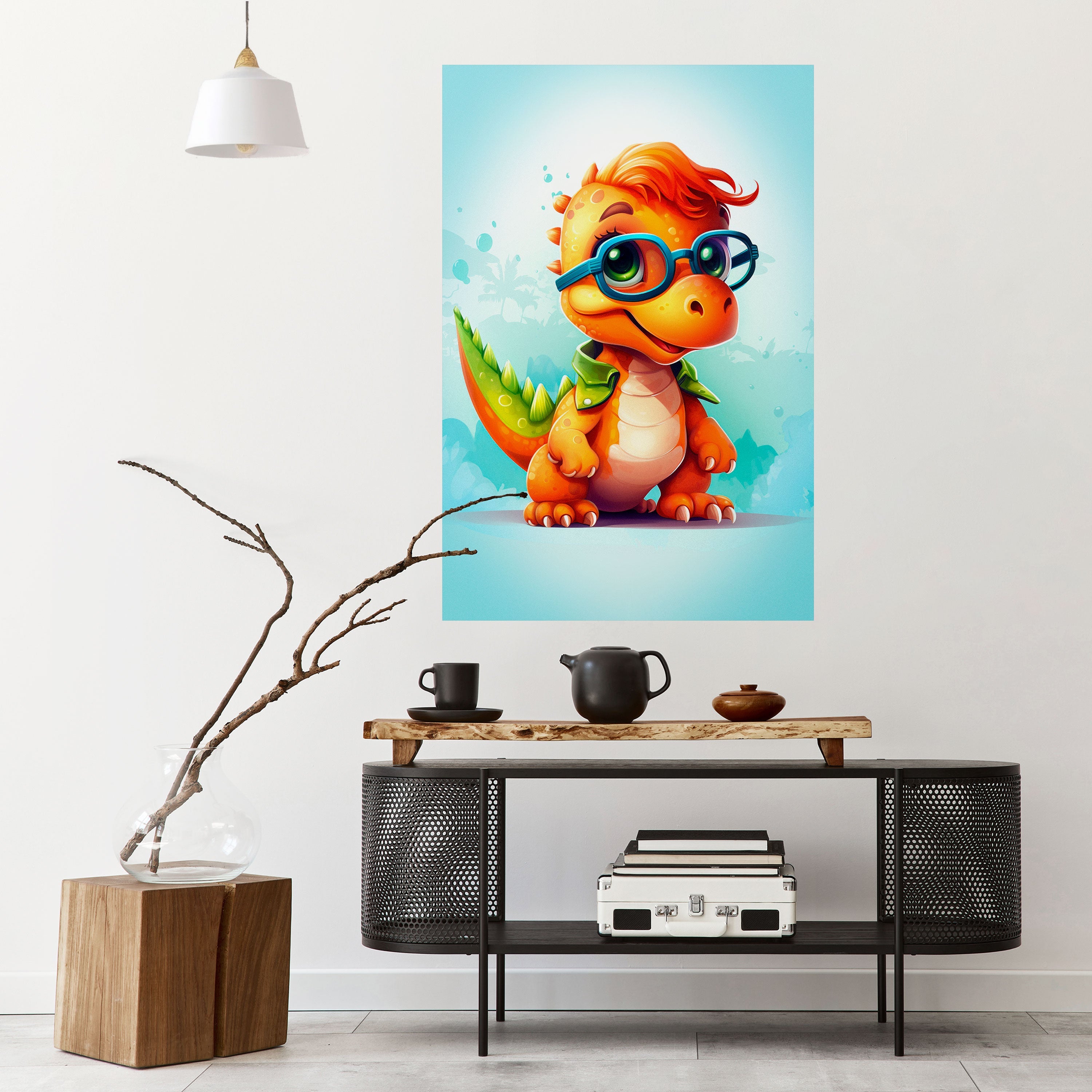 KIDDOSAURUS REX Vertikales Poster zum Abziehen und Aufkleben