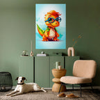 KIDDOSAURUS REX Selbstklebendes Poster - Hochformat