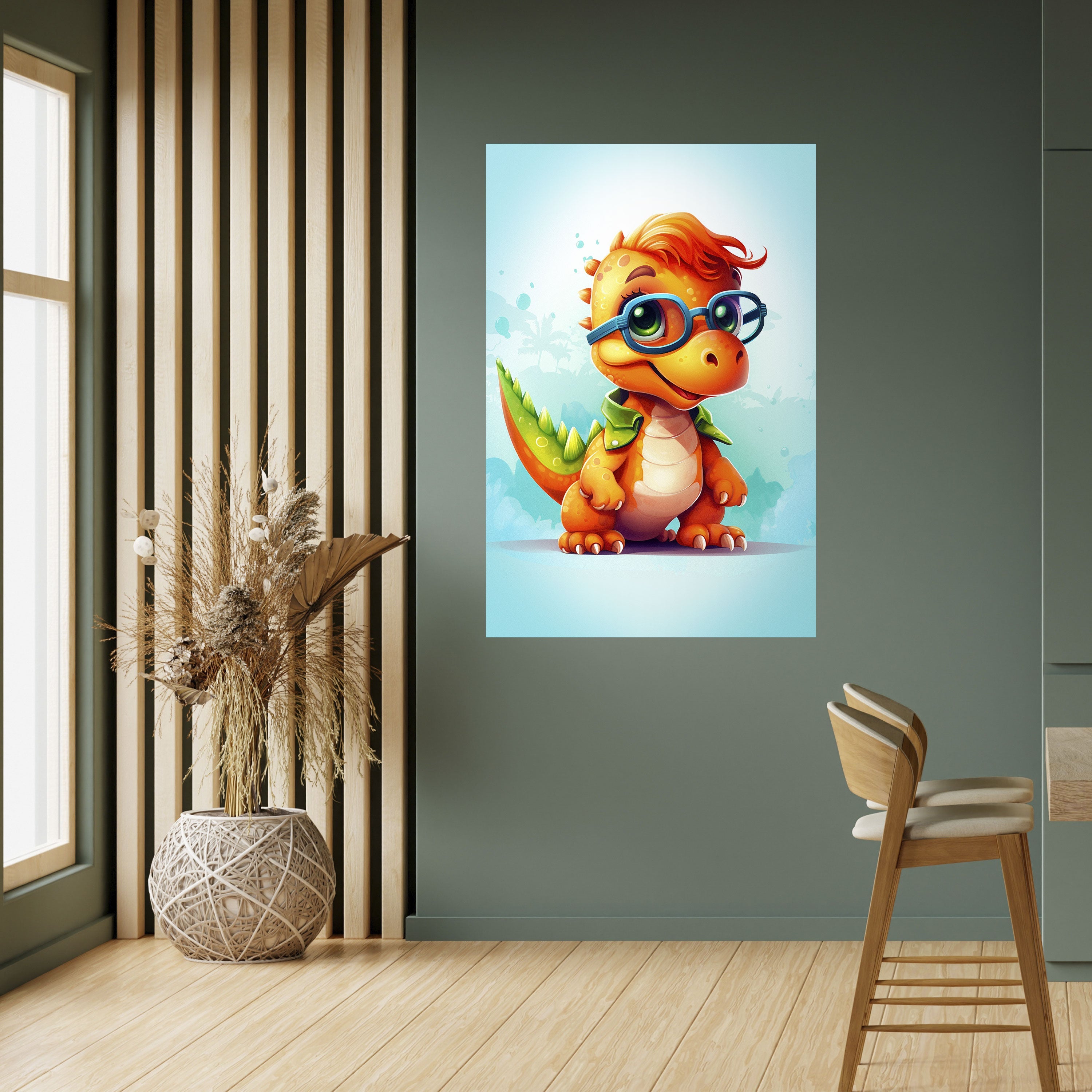 KIDDOSAURUS REX Vertikales Poster zum Abziehen und Aufkleben